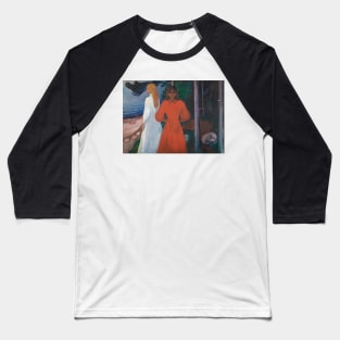 Red and White by Edvard Munch Baseball T-Shirt